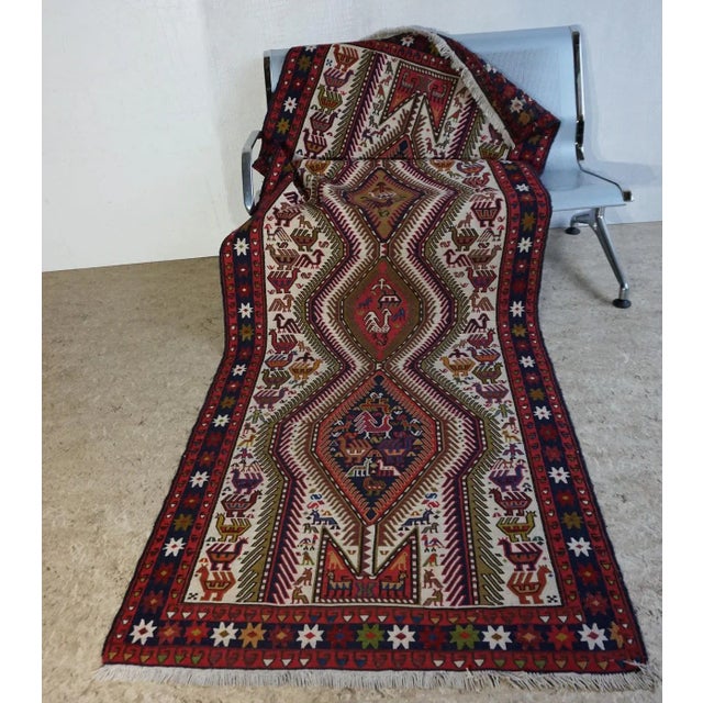 Vintage Middle Eastern Wool Kilim Carpet, 1960s For Sale - Image 12 of 13