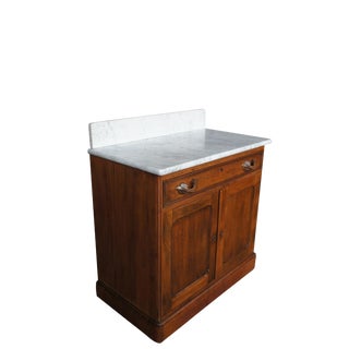 19th Century Victorian Mitchell & Rammelsberg Marble Top Washstand For Sale