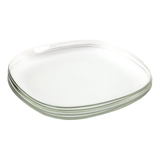 Cake Plate attributed to Heinrich Löffelhardt for Jenaer Glas, 1955, Set of 6 For Sale