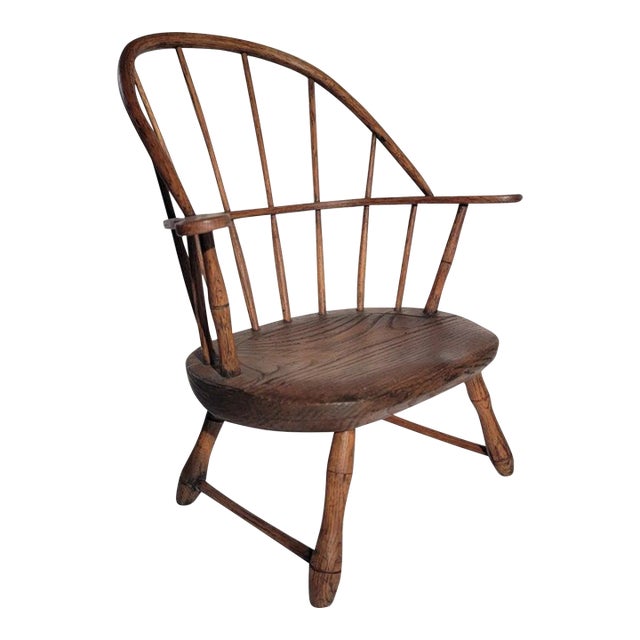 Signed Tracy 19Thc Child's Extended Arm WInsor Chair For Sale
