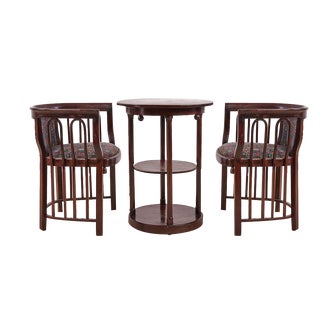 Austrian Lounge Set attributed to Josef Hoffmann, Set of 3 For Sale