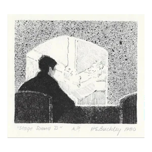 1980 Harry Buckley Stage Scene Lithograph