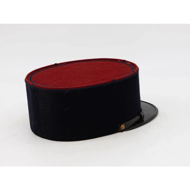 French Vintage French Military Academy Officers Hat, Mid Century For Sale - Image 3 of 10