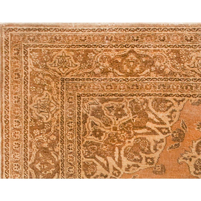 1900 - 1909 Antique Persian Tabriz Oriental Carpet in Small Size with Central Medallion For Sale - Image 5 of 5
