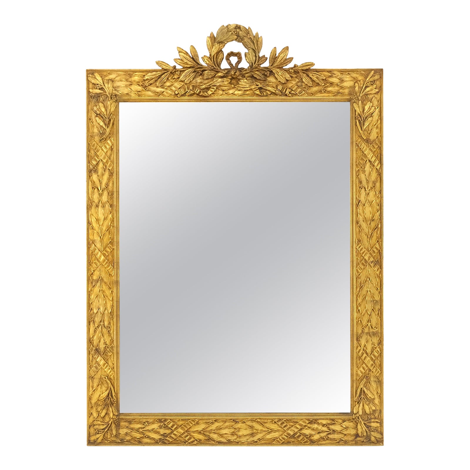 Fine Gold Gilt Gesso Italian 53x38 Rectangle Wall Mirror | Chairish