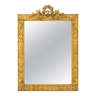Fine Gold Gilt Gesso Italian 53x38 Rectangle Wall Mirror For Sale