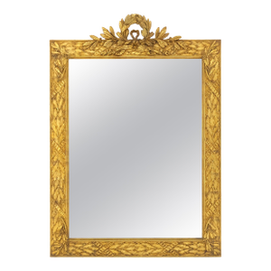 Fine Gold Gilt Gesso Italian 53x38 Rectangle Wall Mirror