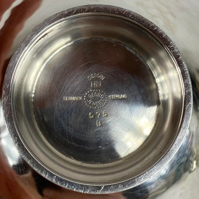 1940s 1940s Small Danish Sterling Silver Bowl by Harald Nielsen for Georg Jensen For Sale - Image 5 of 8