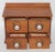 Rustic Miniature Early Spice Box With Original Stencil Drawers For Sale - Image 3 of 7