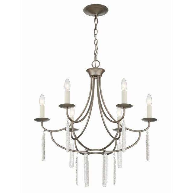 Modern Ella 6-Light Classic Candle Chandelier For Sale - Image 3 of 8