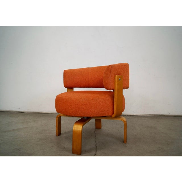 Mid-Century Modern Early 2000’s Postmodern Carina Bengs Bentwood Swivel Lounge Chair For Sale - Image 3 of 12
