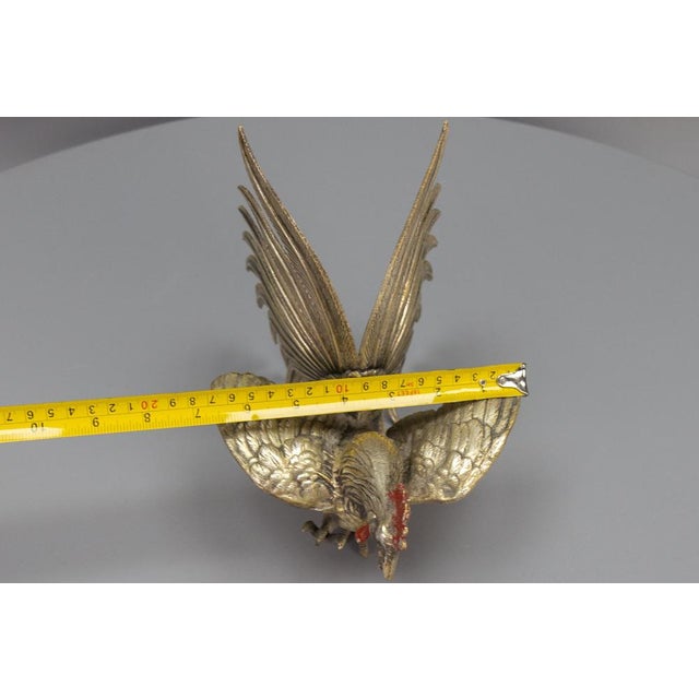 Bronze Sculptures of Fighting Roosters, Japan, 1950s, Set of 2 For Sale - Image 14 of 18