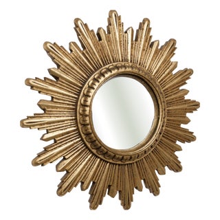 Vintage Convex Witchs Eye Sunburst Mirror, 1960s For Sale