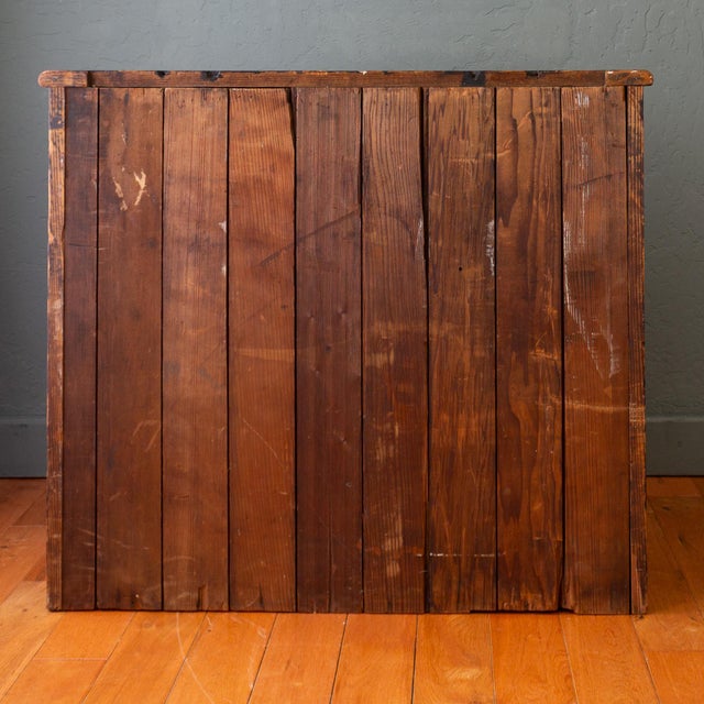 19th Century 20 Drawer Black Apothecary Cabinet or Millinery Hutch For Sale - Image 18 of 18