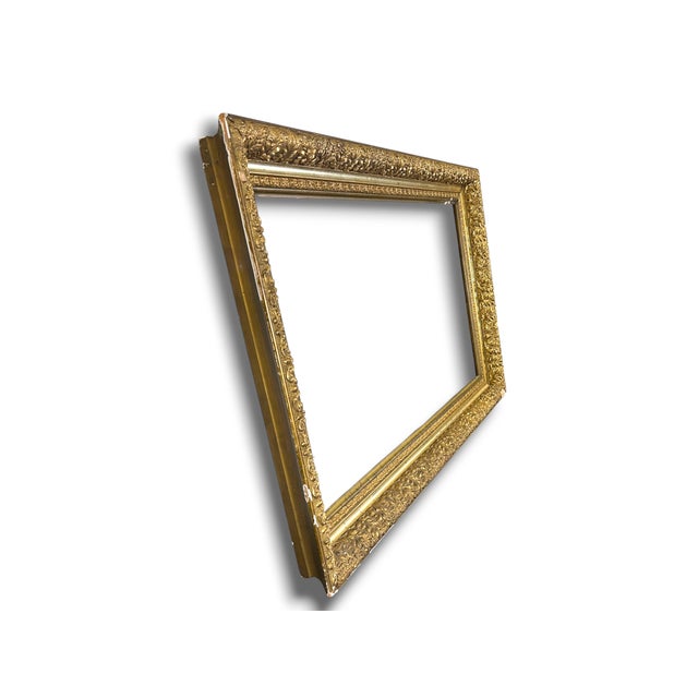 Antique Wood and Gesso Giltwood Picture Frame For Sale In San Diego - Image 6 of 9