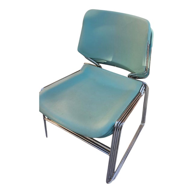 Mid-Century Modern Stackable Matrix Krueger Chairs by Thomas Tolleson, 1970s, Set of 10 For Sale