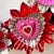 Hot Pink Valentines Wreath With Dresdens Artisan Made by Black Market Creative For Sale - Image 8 of 12