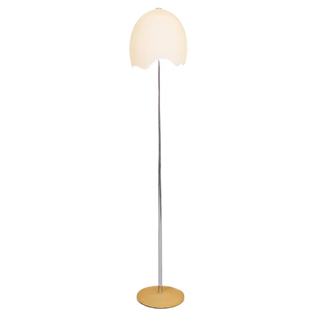 Floor Lamp with Eggshell Shade, 1980s For Sale