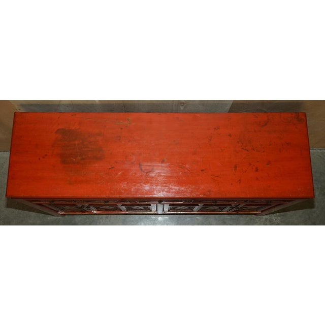 Vintage Chinese Lacquered Sideboard For Sale - Image 14 of 18