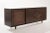 Wood Mid Century Modern Dark Walnut Credenza, C. 1950s For Sale - Image 7 of 13