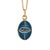 Contemporary Blue Enamel Evil Eye Minimalist Gold Protective Necklace For Sale - Image 3 of 8