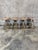 Arteriors Wyndham Swivel Counter Stools Set of 8 Natural Wax Wood Vintage Brass For Sale In San Francisco - Image 6 of 10