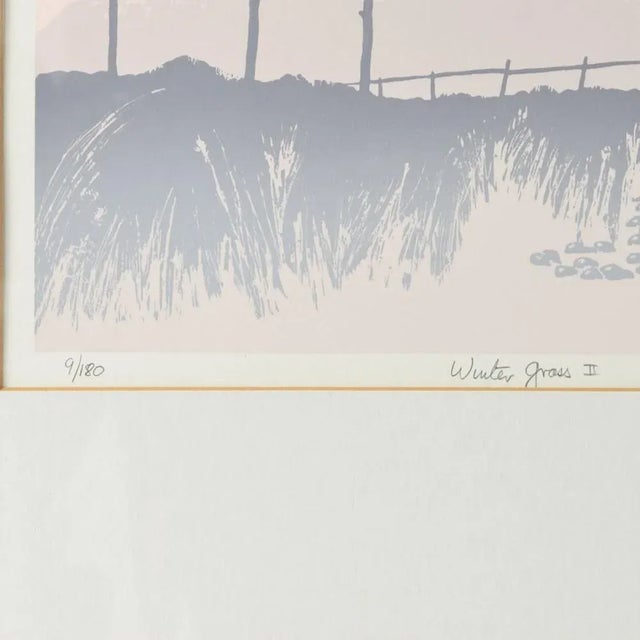 Jan U. King, Winter Grass II, Screen Print, 1970s, Framed For Sale - Image 4 of 6