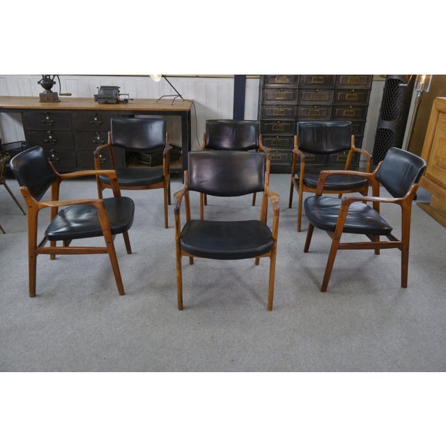 Mid-Century Modern Scandinavian Chairs, 1960s, Set of 6 For Sale - Image 3 of 17