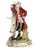 An 18th Century Baroque porcelain dancing couple figurine, crafted by Volkstedt, Muller & Co, Dresden. This figure...