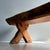 Brown Vintage Wooden Brown Bench, 1970s For Sale - Image 8 of 12