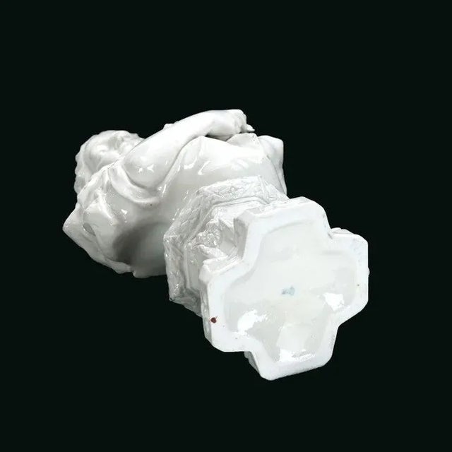 Antique Blanc De Chine Classical Pottery Bust of a Woman Signed C1890 For Sale - Image 14 of 18