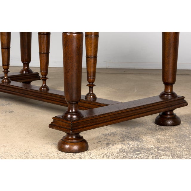 Brown Late 19th Century French Henri II Revival Walnut Library Table For Sale - Image 8 of 18