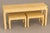 Cream Henredon Ming Goatskin Console Table With Two Stools 1970's For Sale - Image 8 of 11