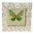 Original Butterfly Painting on Canvas in Mother of Pearl Frame For Sale