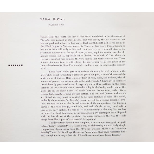 Red 1950s After Henri Matisse "Tabac Royal", First Edition Period Full-Color Print For Sale - Image 8 of 10