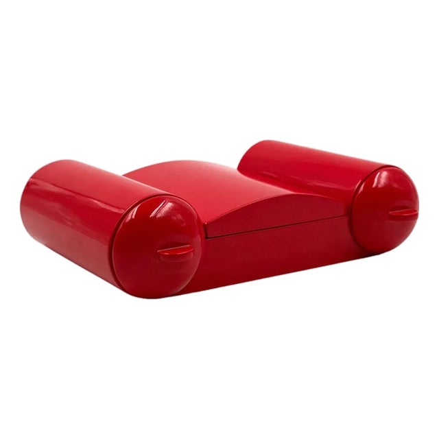 Art Deco Style Lacquered Wood Jewelry Box, Jacques Blanchard, France 1970s For Sale