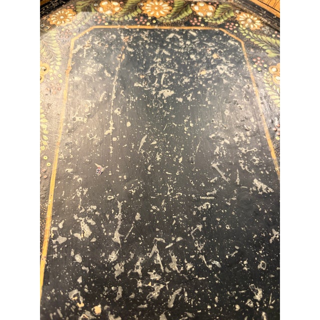 1930s–1940s Vintage Chinoiserie Black & Gilt Tray Table For Sale - Image 14 of 18