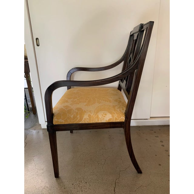 2000 - 2009 Hepplewhite Style Armchair With Fortuny Seat Cushion Fabric For Sale - Image 5 of 9
