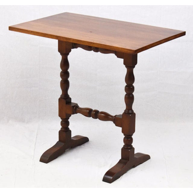 Wallace Nutting Trestle Table Williamsburg Style William and Mary Style For Sale - Image 13 of 13