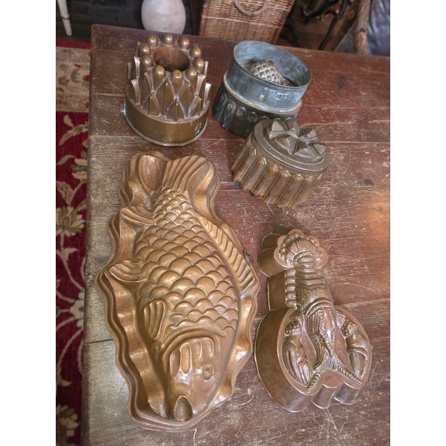 Metal Collection of Copper Molds For Sale - Image 7 of 15