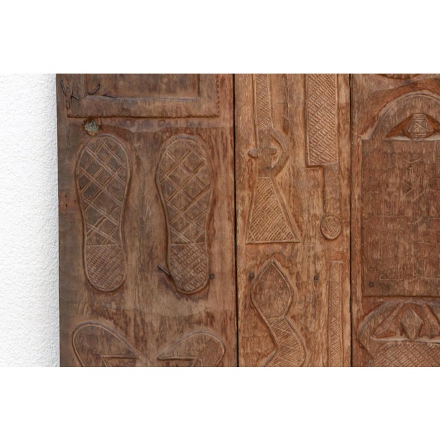 The Threshold Oracle Carved African Nupe Door For Sale - Image 4 of 7