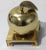 Vintage Paper Weight Apple Form in Polished Brass on a Separate Brass Stand. The apple paperweight measures 3 3/4 diameter...