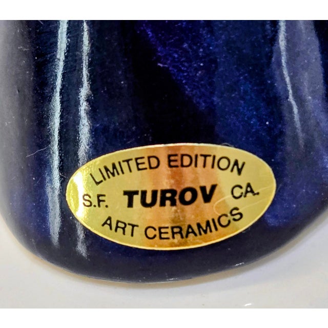 Turov Limited Edition Ceramic Giraffe in Suit – Hand-Painted 1999 Art Sculpture, San Francisco Ca For Sale - Image 9 of 11