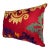 1900s Antique Suzani Pillow in Red and Gold For Sale