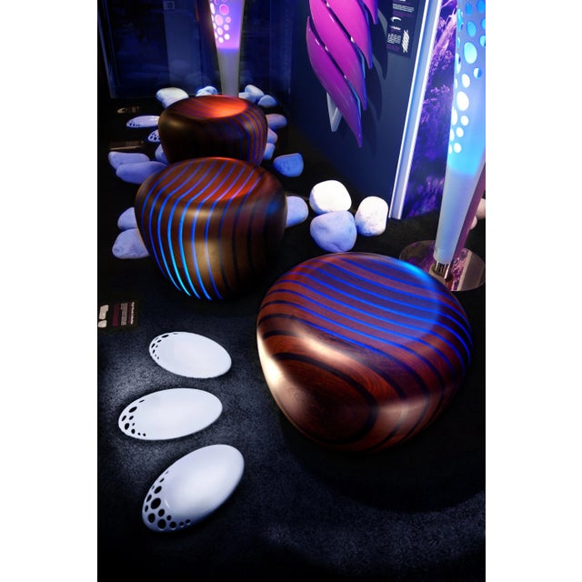 Bright Woods Collection Backlit Coffee Table in Wenge by Giancarlo Zema for Luxyde For Sale - Image 4 of 8