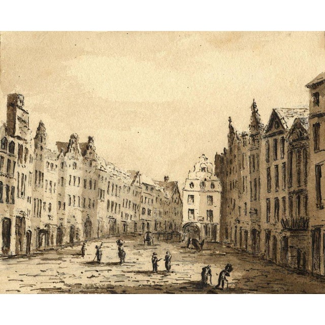 James Hamilton Stanhope, Street in Brussels, Belgium, 1819, Watercolour For Sale - Image 5 of 5