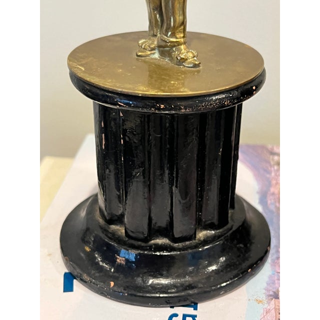 Late 19th Century Pair of Bronze Victorian Figures Mounted on Wooden Plinths For Sale - Image 4 of 10