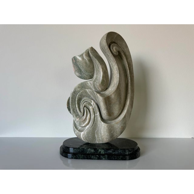 Vintage R. D. Applebaum Abstract Free- Form Hand-Carved Marble Sculpture/ Sold For Sale - Image 12 of 12