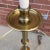 Brass French Provincial Solid Brass Tripod Cabriolet Leg Floor Lamp & Shade From Stiffel For Sale - Image 8 of 13