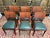 Art Deco Chairs in Mahogany and Green Skai, 1950, Set of 6 For Sale - Image 3 of 9
